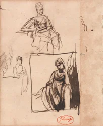 Seated Woman - Three Poses